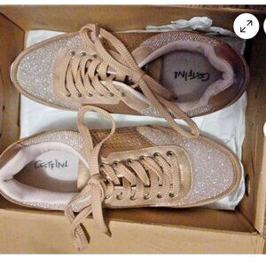 CESTFINI Wedge Heel (Hidden) Sneakers 8 Gold/Glitter Sparkly